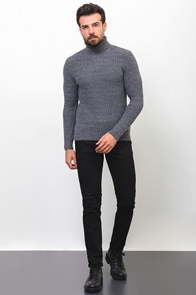 پلیور طوسی مردانه طرح دار Mcr - کد 322429647