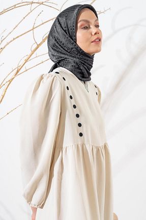 روسری طوسی پلی استر JAWEL - کد 866315115