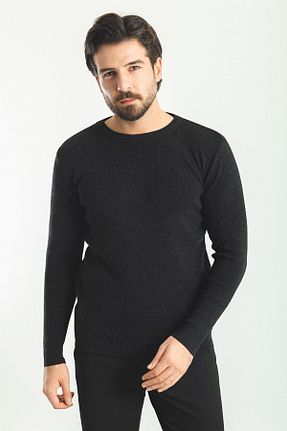پلیور مشکی مردانه ساده Mcr - کد 381470555