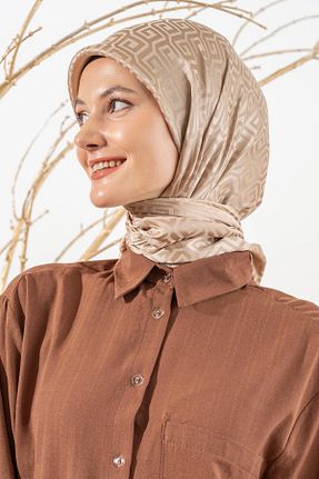 روسری قهوه ای پلی استر JAWEL - کد 866315102