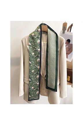 دستمال گردن سبز زنانه پلی استر ElevaGlam - کد 866326895