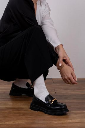 کفش کژوال مشکی زنانه چرم لاکی sovrana - کد 866321782