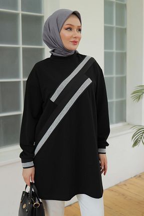 تونیک حجاب مشکی زنانه پنبه پلی استر Armine - کد 865135235