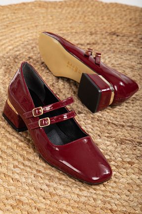بابت زرشکی زنانه چرم لاکی Mc vay Shoes - کد 866329334