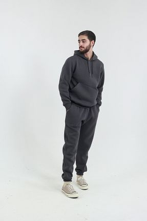 ست گرمکن سایز بزرگ طوسی مردانه پنبه ای TKT - کد 866964741