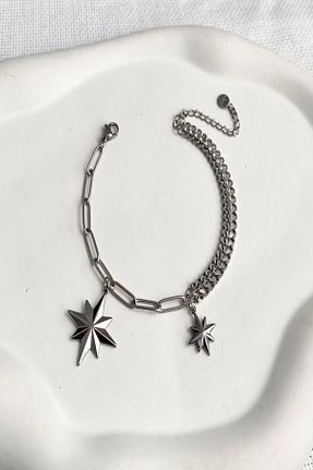 دستبند استیل (فولاد) زنانه استیل (فولاد) DEMOKAN - کد 866367606