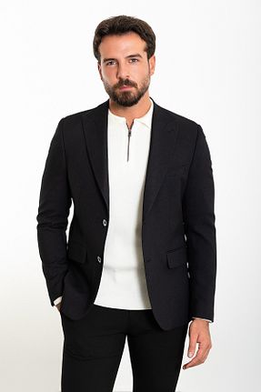 کت مشکی مردانه اسلیم فیت Mcr - کد 770370632