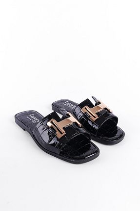 دمپائی مشکی زنانه چرم مصنوعی Capone Outfitters - کد 832102277