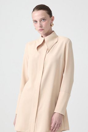 پیراهن حجاب بژ زنانه نیمه فیت Touche Prive - کد 866371388