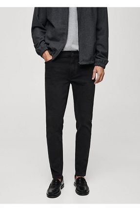 شلوار جین مشکی مردانه رگولار MANGO Man - کد 834499505