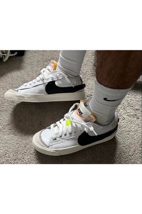 کفش اسنیکر سفید مردانه چرم اصل Nike - کد 866384771