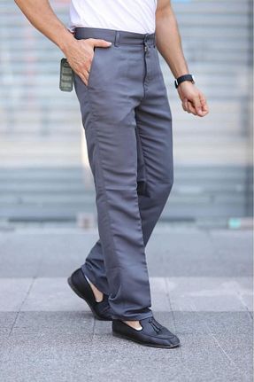 شلوار طوسی مردانه پلی ویسکون PHANTOM JEANS - کد 842855426