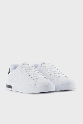 کفش اسنیکر سفید مردانه بند دار Armani Exchange - کد 866635641
