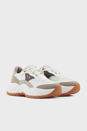 کفش اسنیکر سفید زنانه بند دار Armani Exchange - کد 866635822
