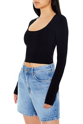 تیشرت مشکی زنانه رگولار Forever 21 - کد 866700010