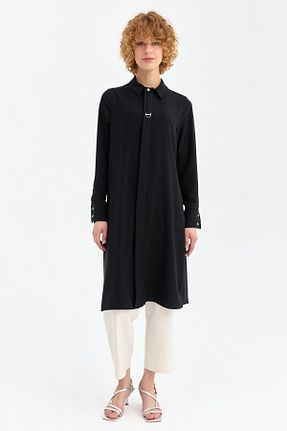تونیک حجاب مشکی زنانه بافتنی Esswaap - کد 841223526
