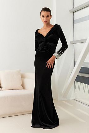 لباس مجلسی و فارغ التحصیلی مشکی زنانه %100 پنبه Setre - کد 866558177