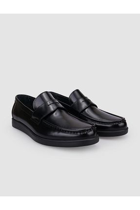 کفش کژوال مشکی مردانه چرم خالص Cabani - کد 867138594