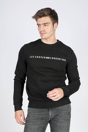 سوئیشرت مشکی مردانه ساده Lee Cooper - کد 866585863