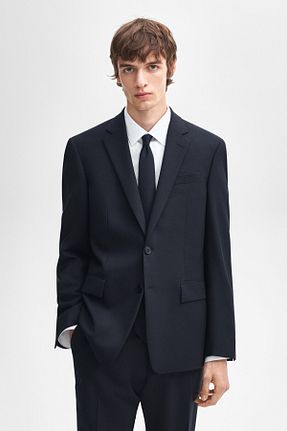 کت بلیزر آبی مردانه پشم Massimo Dutti - کد 866586969