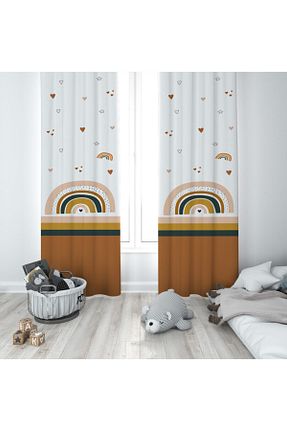 پرده زمینه قهوه ای جیر MEKTA HOME - کد 101303620