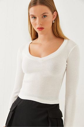 بلوز سفید زنانه ساده Bianco Lucci - کد 866575568