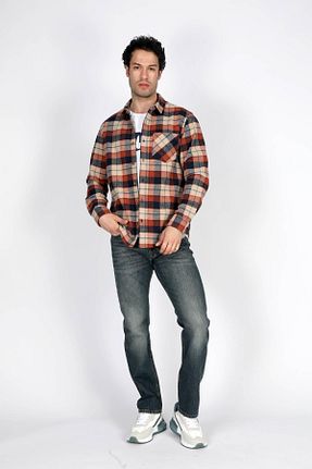 پیراهن نارنجی مردانه رگولار Lee Cooper - کد 866576716