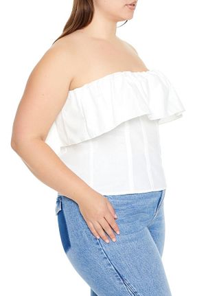 بلوز سفید زنانه رگولار Forever 21 - کد 866602048