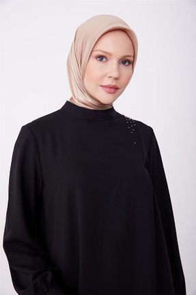 تونیک حجاب مشکی زنانه بافتنی Armine - کد 790589506