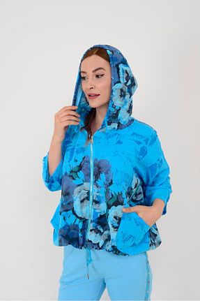 کت فیروزه ای زنانه گشاد Rabiossa - کد 866610796