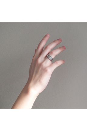انگشتر جواهر سفید زنانه استیل ضد زنگ FerizZ - کد 661767317