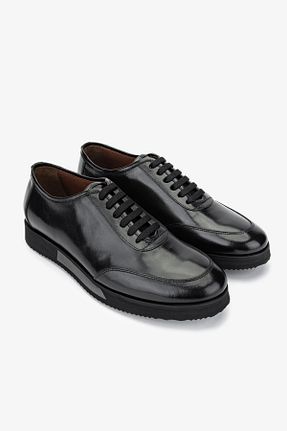 کفش اسنیکر مشکی مردانه چرم اصل Valmenti - کد 866610667