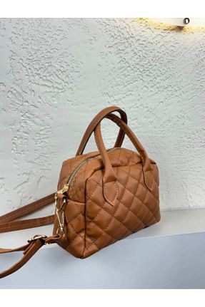 کیف دستی قهوه ای زنانه ابعاد کوچک ÇANTA - کد 866604264