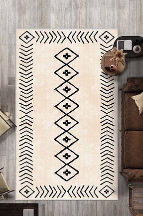 فرش بژ زیره ضد لغزش West Home - کد 74813794