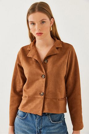 کت قهوه ای زنانه Straight Bianco Lucci - کد 866624427