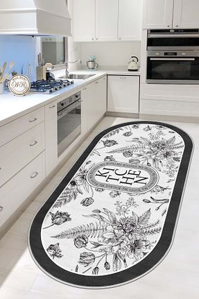 فرش آشپزخانه طوسی پلی استر West Home - کد 805219263