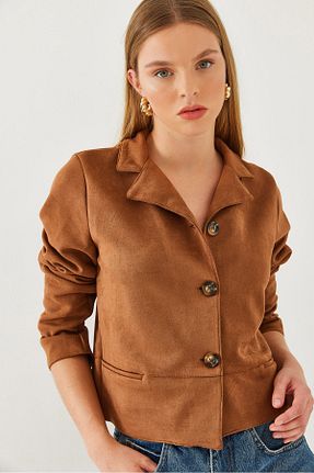 کت قهوه ای زنانه Straight Bianco Lucci - کد 866624427