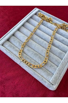 گردنبند استیل ( فولاد ) طلائی مردانه ulaşaksesuar - کد 839511330
