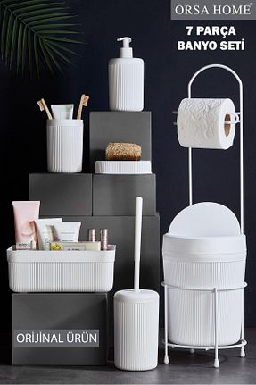 ست حمام سفید فلزی ORSA HOME - کد 866717130