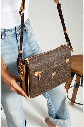 کیف دوشی قهوه ای زنانه چرم مصنوعی eflanmoda - کد 866635860