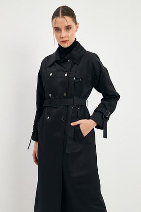 ترنچکت مشکی زنانه پلی استر Zühre - کد 866645973