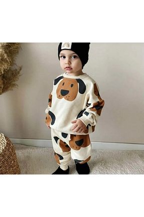 ست بالاتنه و پائین تنه بژ بچه گانه بافتنی barin kids - کد 792159527