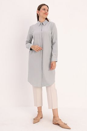 تونیک حجاب طوسی زنانه پنبه پلی استر ALLDAY - کد 125998192