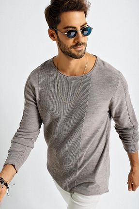 پلیور قهوه ای مردانه طرح دار CHUBA - کد 48602662