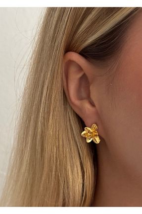 گوشواره جواهر طلائی میخ KİLİGİSTANBUL - کد 866675877