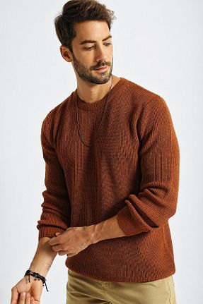 پلیور قهوه ای مردانه ساده CHUBA - کد 96118482