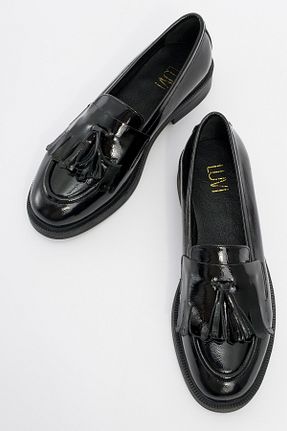 کفش لوفر مشکی زنانه چرم خالص luvishoes - کد 856908928