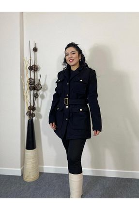 پالتو پشمی مشکی زنانه رگولار MODABES - کد 866667587