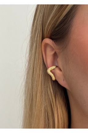 گوشواره جواهر طلائی روکش طلا KİLİGİSTANBUL - کد 866693532