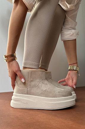 بوت / نیم بوت بژ زنانه پارچه ای Mupa Shoes - کد 866693608